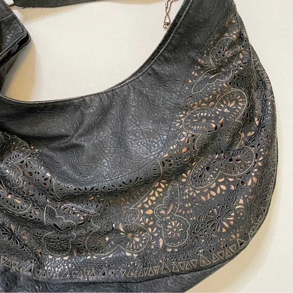 Big Buddha vegan leather hobo bag